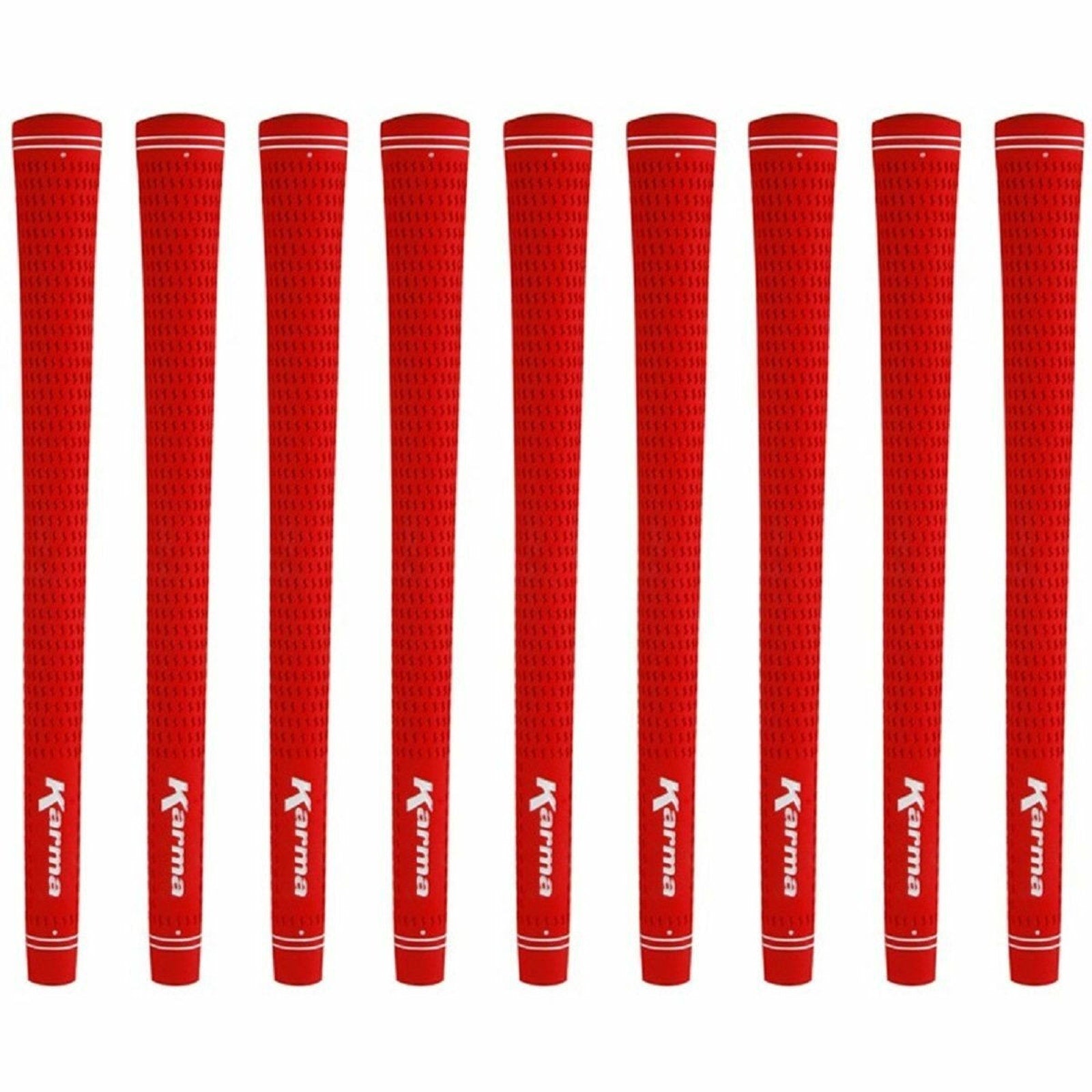 Karma Velour Tour Velvet JUMBO (+1/16") RED 25 Piece Golf Grip Bundle - New!