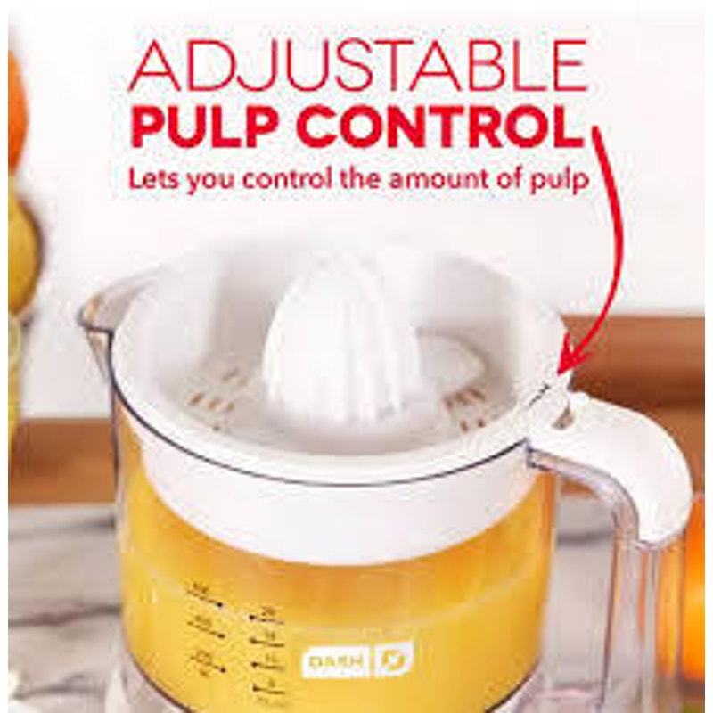 Dash Dual Citrus Juicer White with Pulp Control 20 Fl Oz