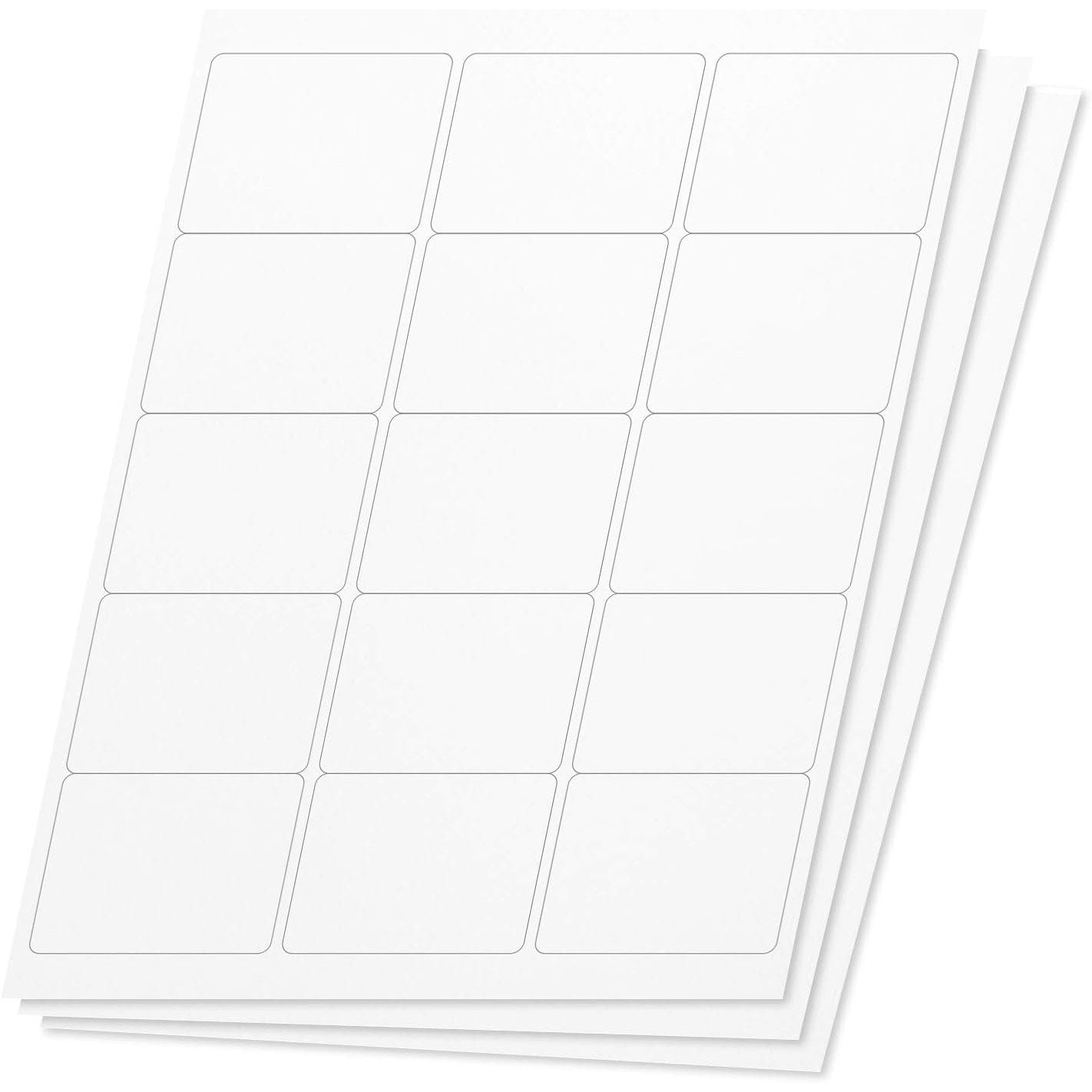 OfficeSmartLabels ID Labels, White, 2 x 2-5/8"