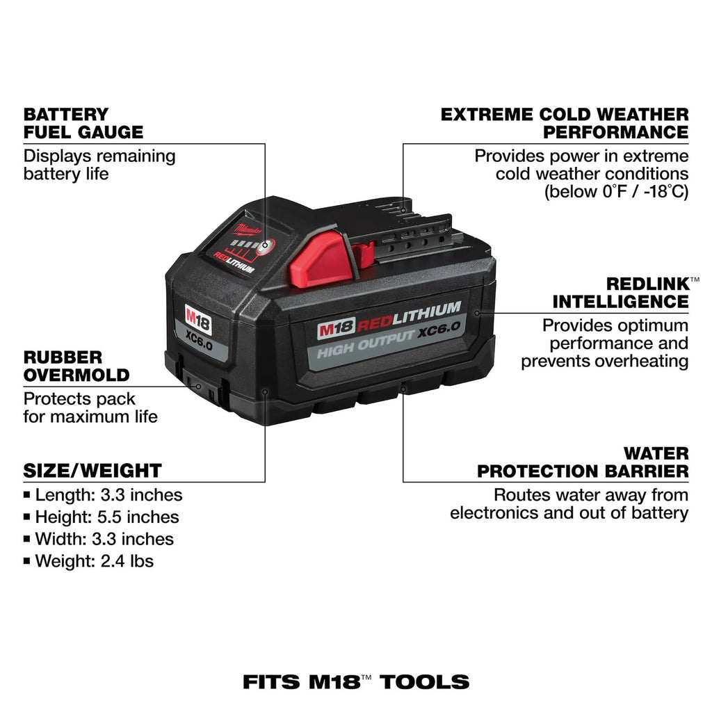 M18 REDLITHIUM HIGH OUTPUT XC6.0 Battery Pack