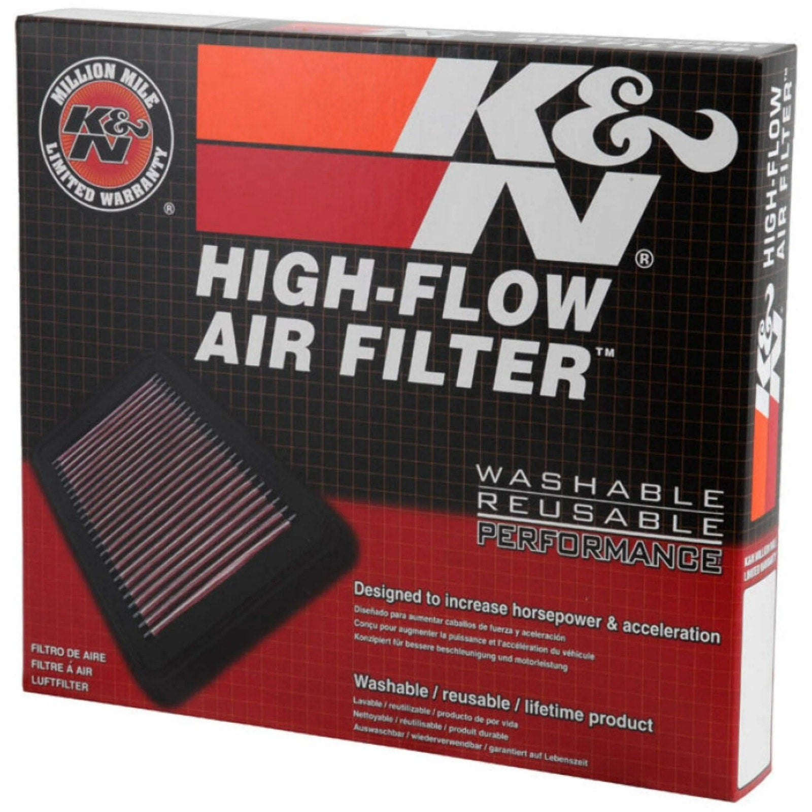 K & N Filter 333151 33 Series Panel Red Air Filter