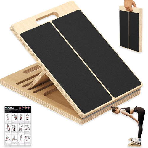 Adjustable Incline Wooden Slant Board Equipment for Home Gym Exercise