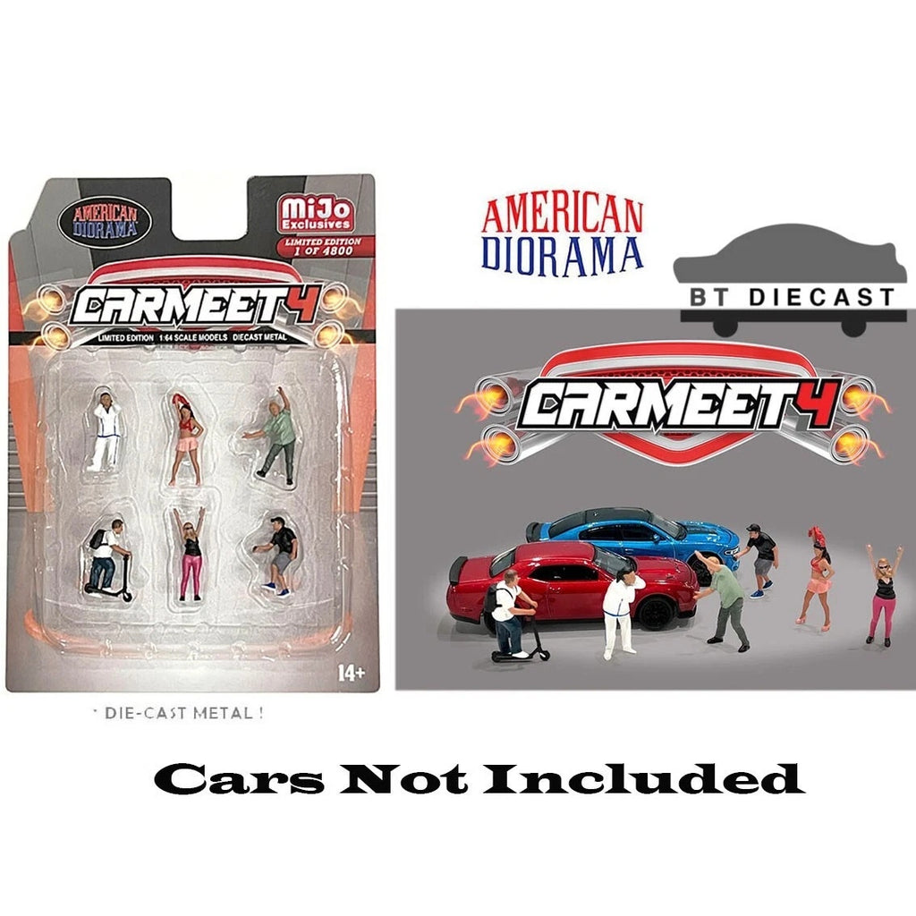 American Diorama 1/64 CAR MEET 4 Die Cast Figures