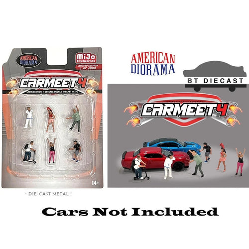 American Diorama 1/64 CAR MEET 4 Die Cast Figures