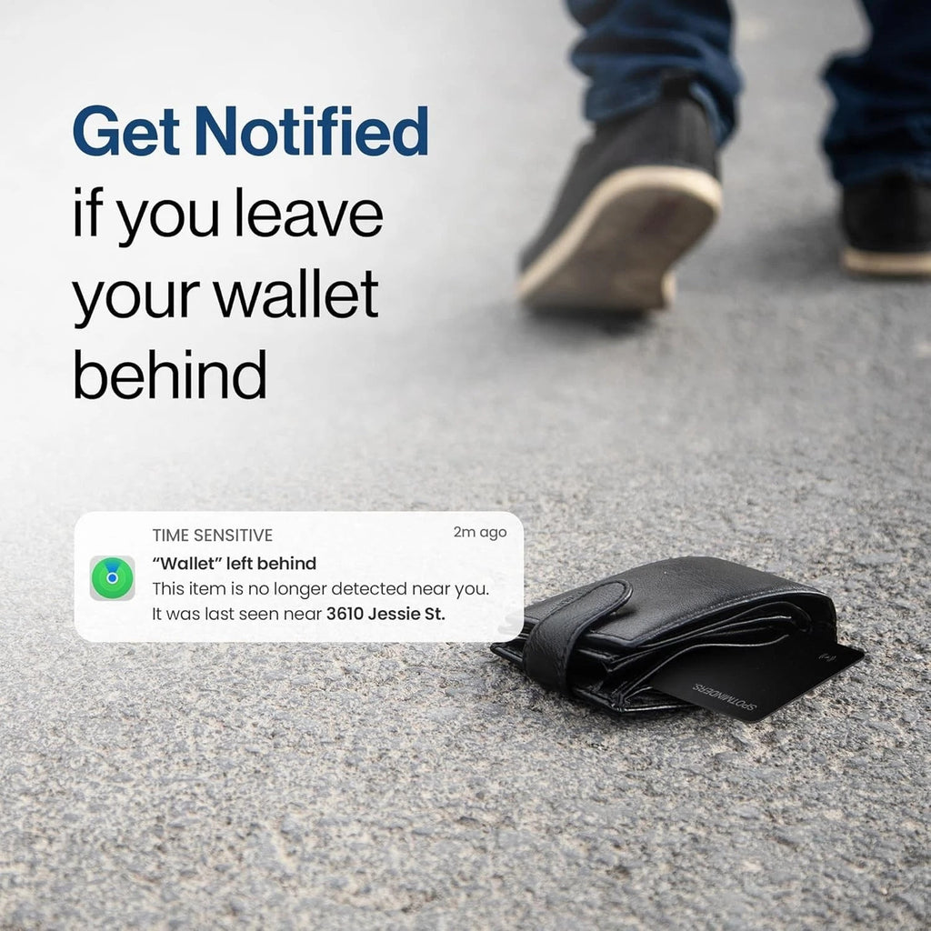 SPOTMINDERS Apple Mfi Certified Wallet Tracker Card for Travel