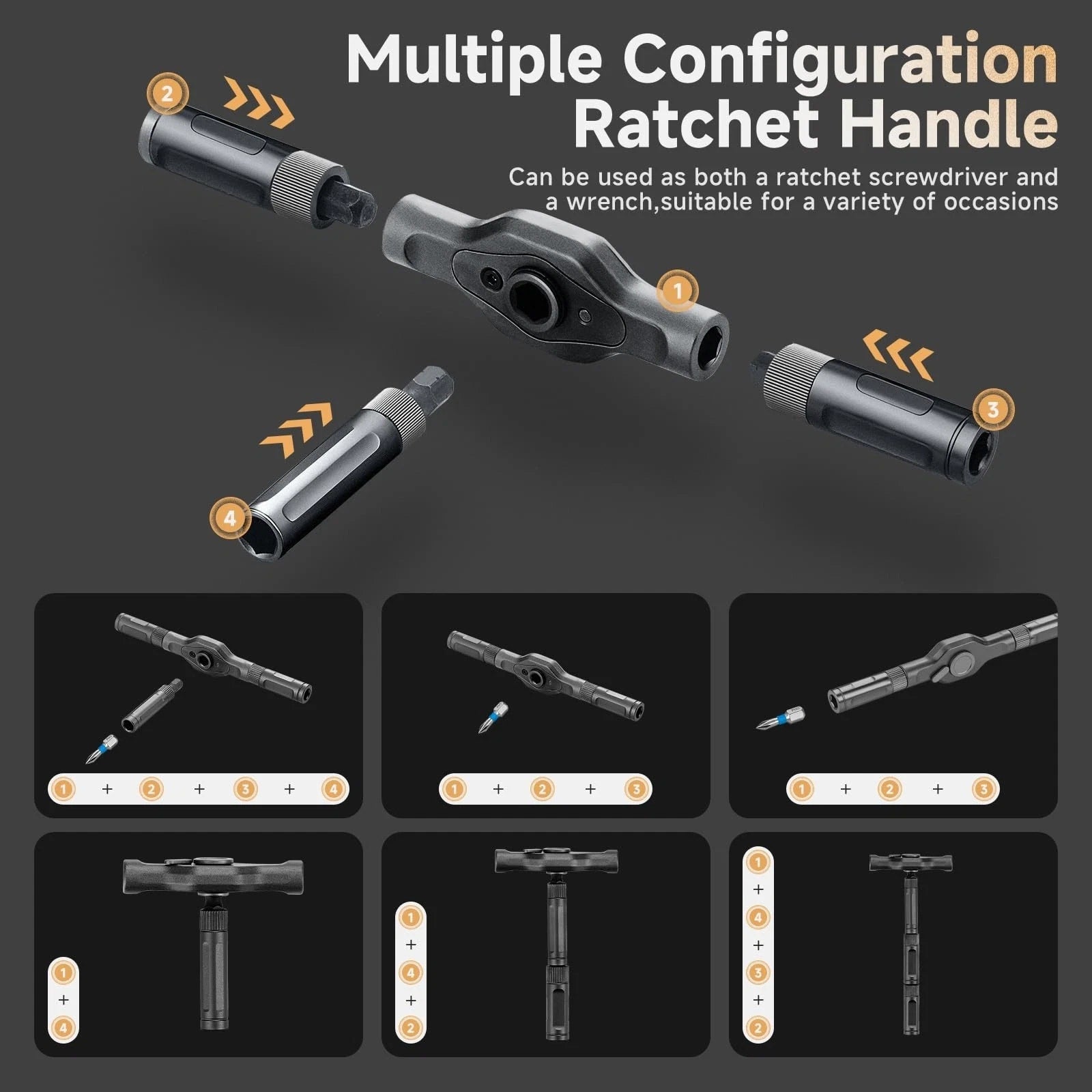 42-Piece Multi-Purpose Magnetic Ratchet Screwdriver Set
