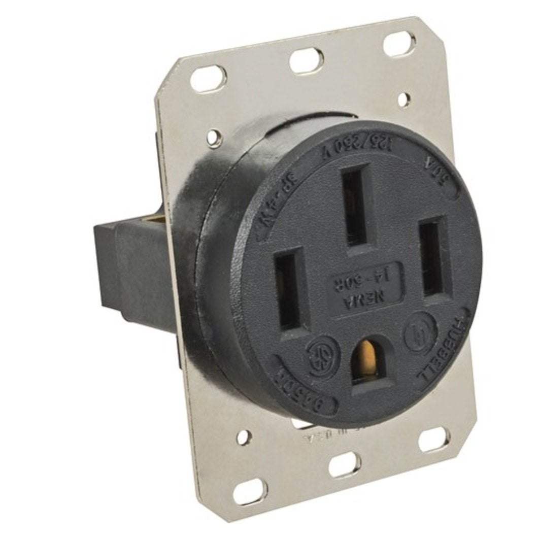 Hubbell HBL9450A NEMA 14-50R Heavy Duty Receptacle Outlet 50A 125/250V EV Charging