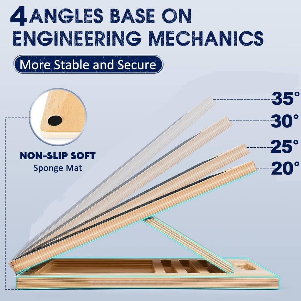 Adjustable Incline Wooden Slant Board Equipment for Home Gym Exercise