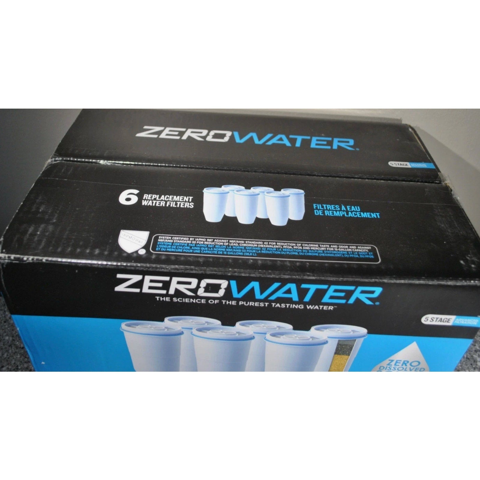 ZeroWater ZR-006 Replacement Water Filters 6 Pack 5-Stage Filtration