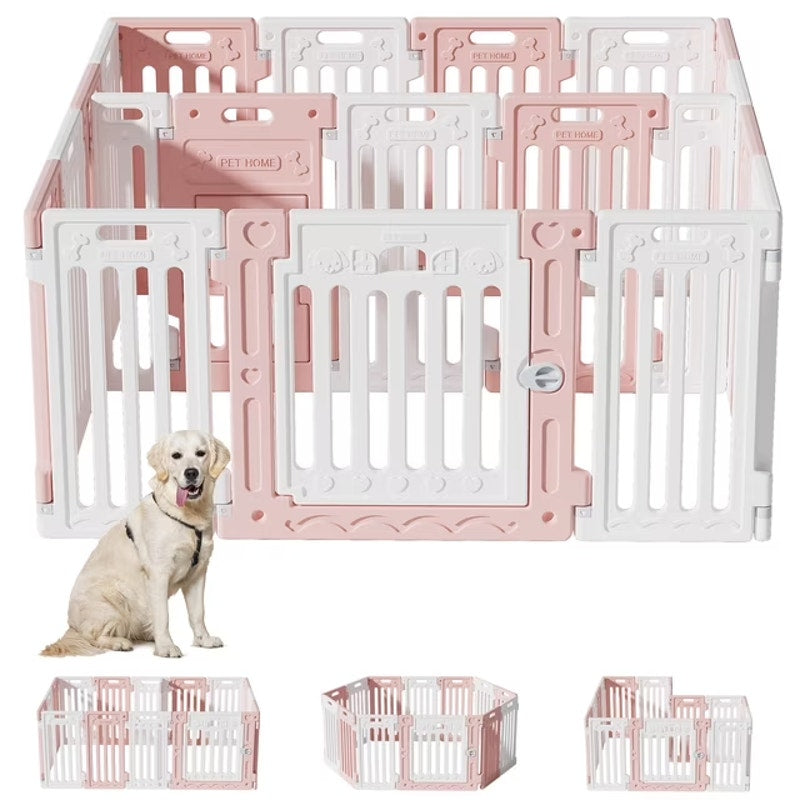 Foldable HDPE Dog Playpen with Door(Model: SL10+1/SL-P-14+1)