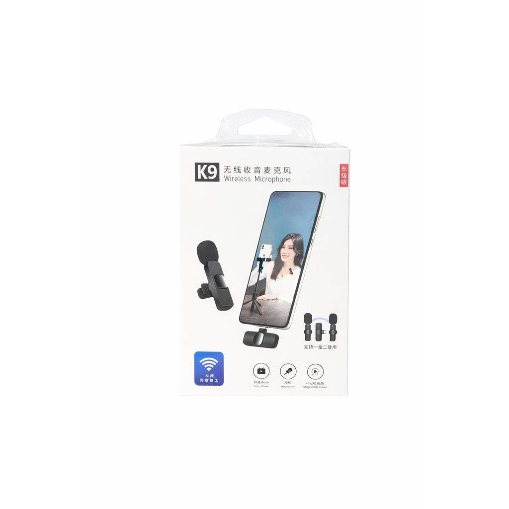 White K9 Wireless Lavalier Microphone Set