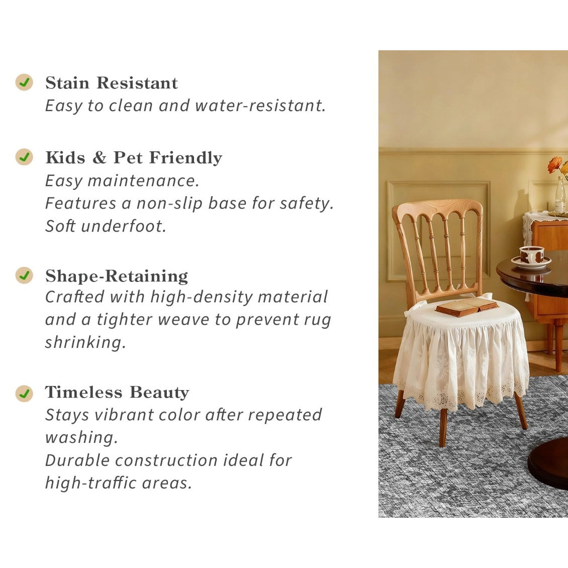 Latte Fog Gray Rug