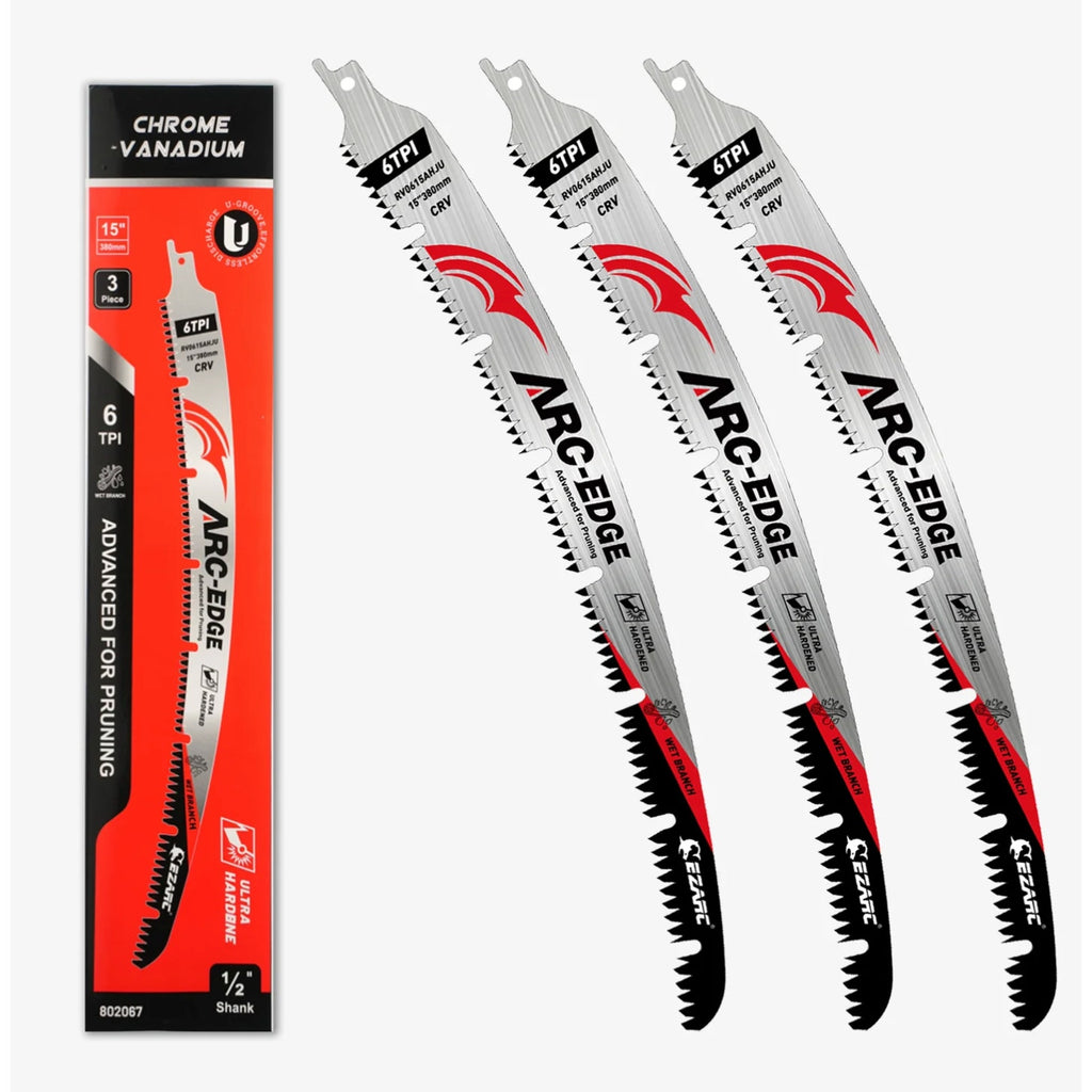 EZARC 15" Arc-Edge Reciprocating Saw Blades, 3-Piece Pack